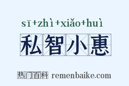 私智小惠是什么意思的图片